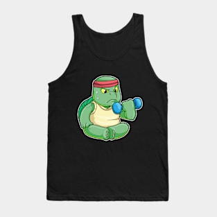 Turtle at Biceps Exercises with Dumbbell Tank Top